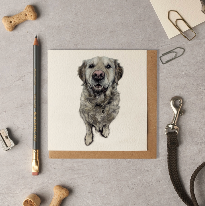 Olivia Bell Card - Paddy Golden Retriever