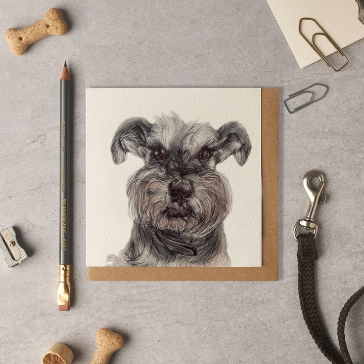 Olivia Bell Card - Pippa Miniature Schnauzer