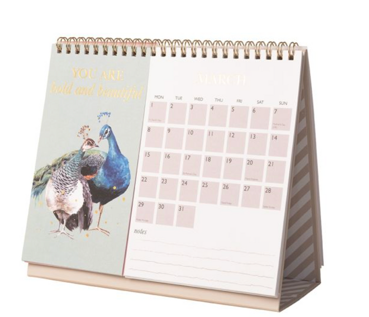 Wrendale Designs 2027 Desk Calendar - Owls & Ducks