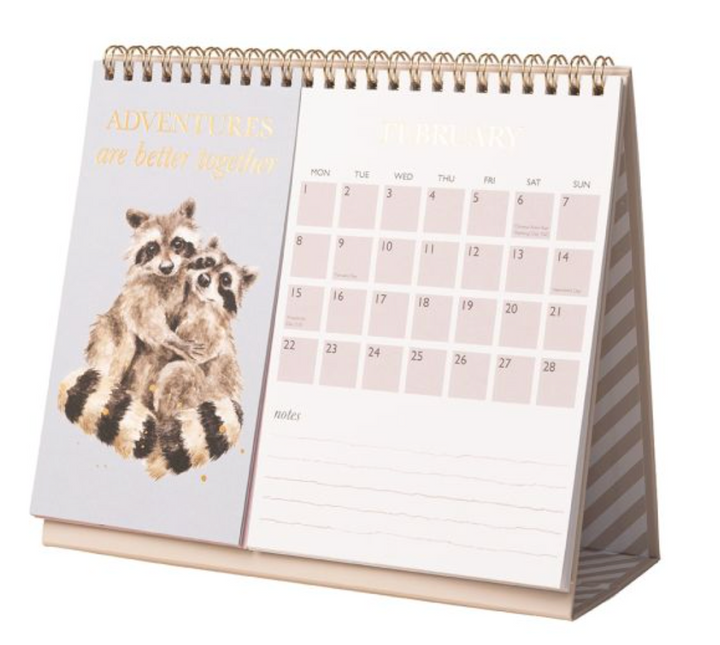 Wrendale Designs 2027 Desk Calendar - Owls & Ducks