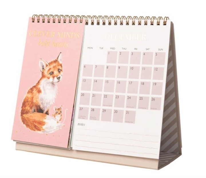 Wrendale Designs 2027 Desk Calendar - Owls & Ducks