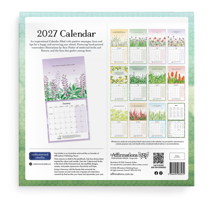 2027 Affirmations Nature Wall Calendar