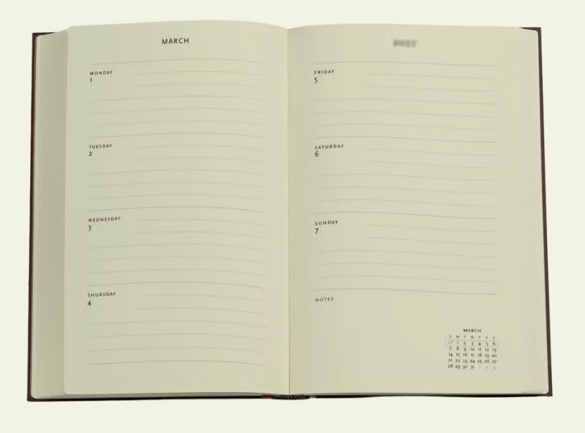 2027 Morris Pink Honeysuckle Maxi Horizontal 12-Month Softcover Flexi Week Planner