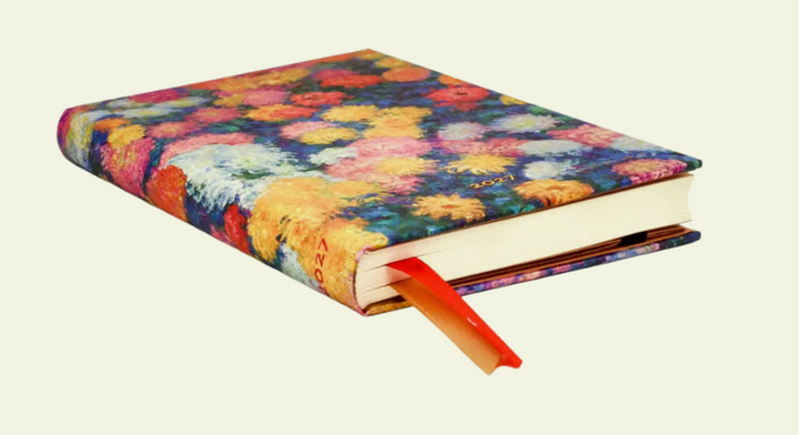 2027 Monet's Chrysanthemums, Maxi, Vertical, Hardcover Weekly Diary