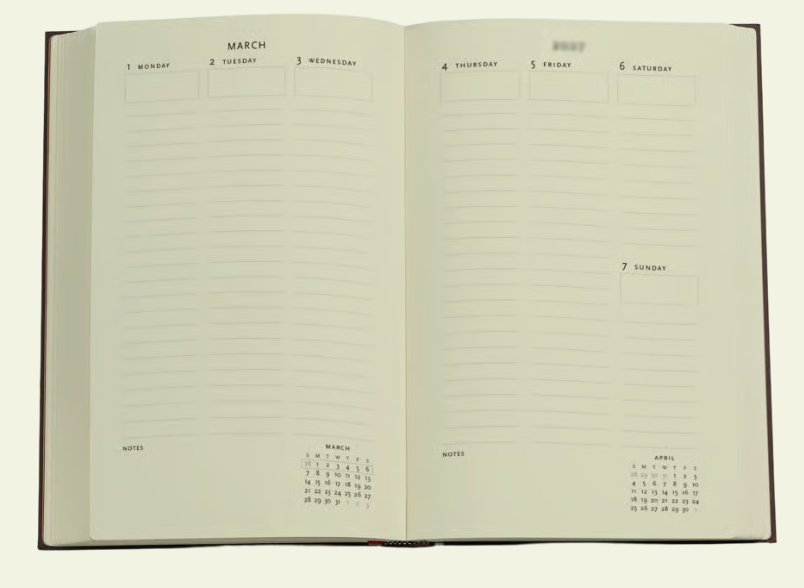 2027 Monet's Chrysanthemums, Maxi, Vertical, Hardcover Weekly Diary