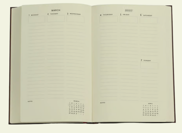 2027 Monet's Chrysanthemums, Maxi, Vertical, Hardcover Weekly Diary