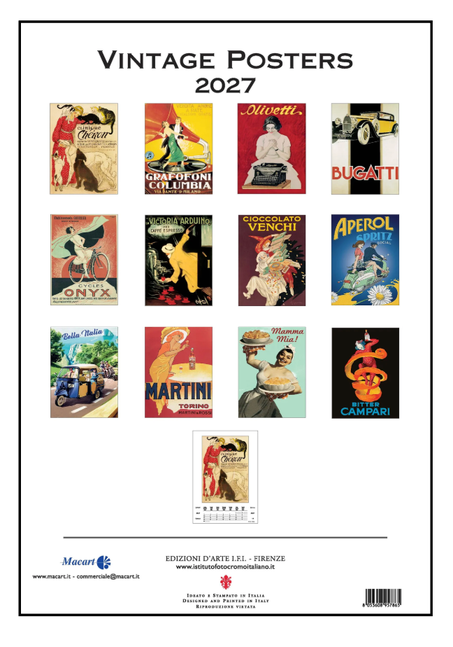 IFI 2027 Art Calendar - Large - Vintage Posters