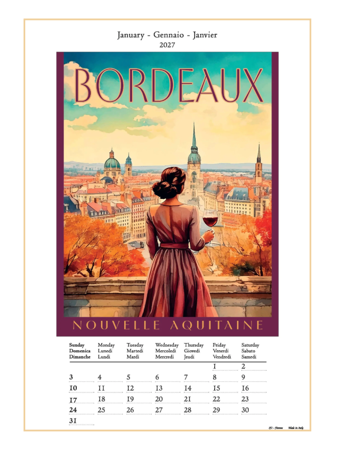 IFI 2027 Art Calendar - Medium - Douce France
