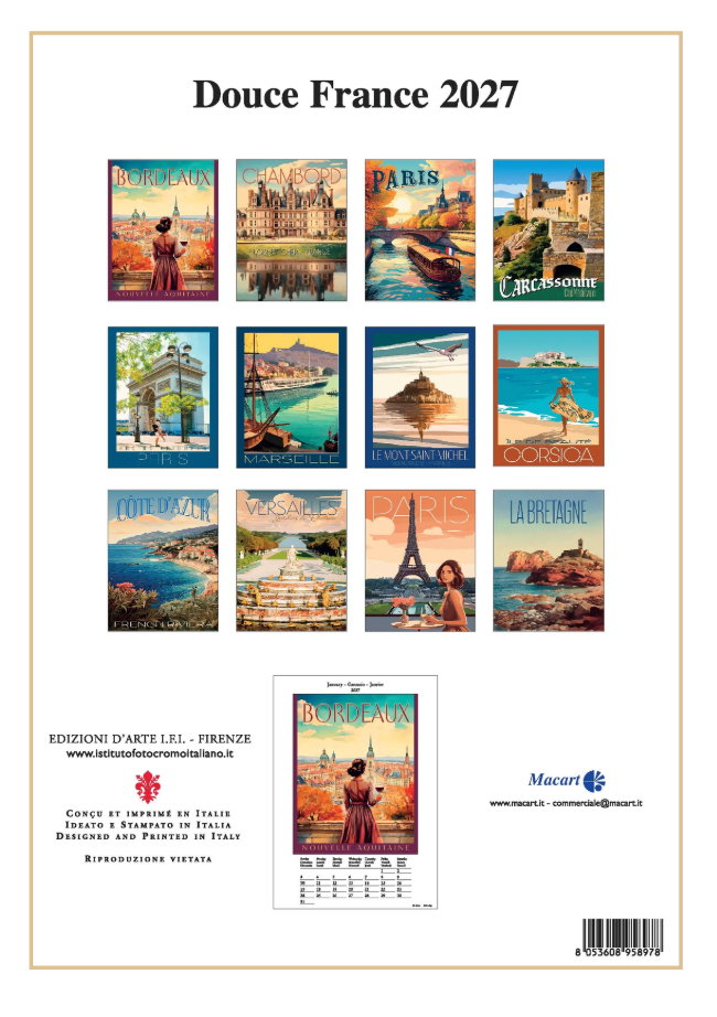 IFI 2027 Art Calendar - Medium - Douce France