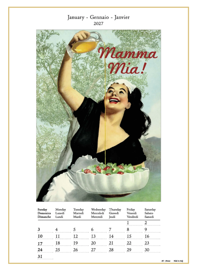 IFI 2027 Art Calendar - Medium - Ciao Italia