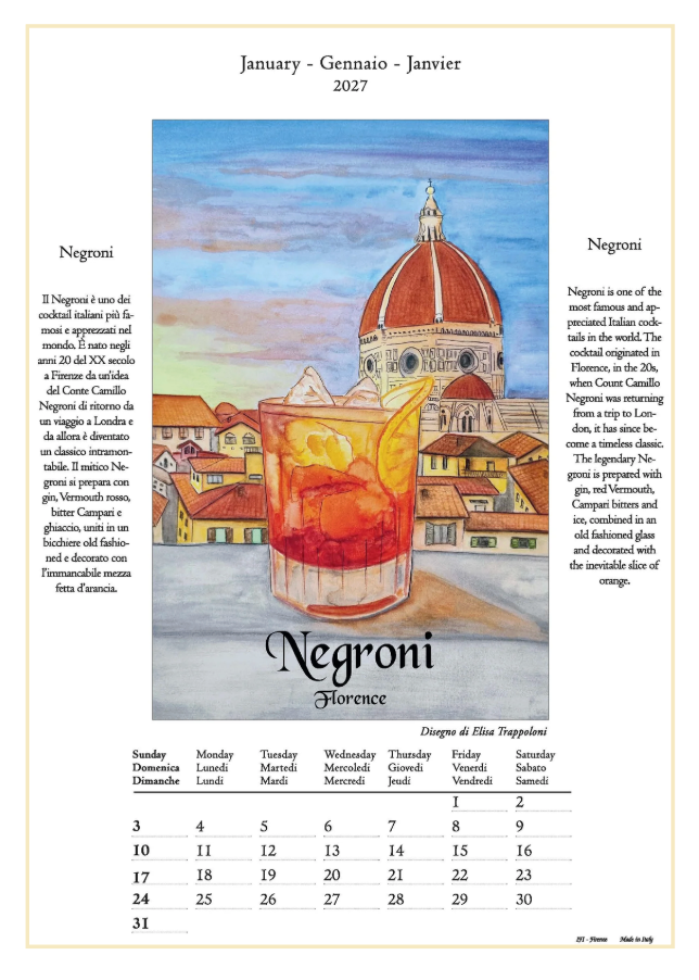 IFI 2027 Art Calendar - Medium - Cucina Italiana