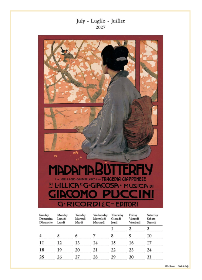 IFI 2027 Art Calendar - Medium - Opera