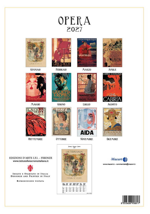 IFI 2027 Art Calendar - Medium - Opera