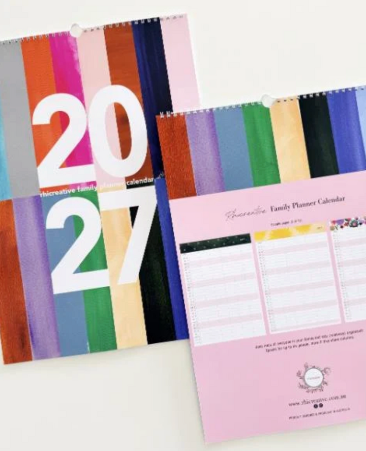 Rhicreative 2027 Family Wall Calendar