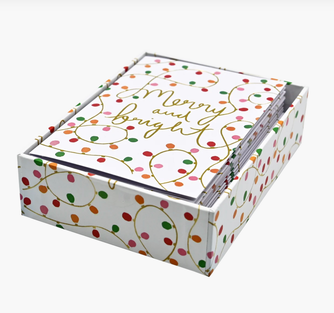 Mini Boxed Christmas Cards - Merry And Bright