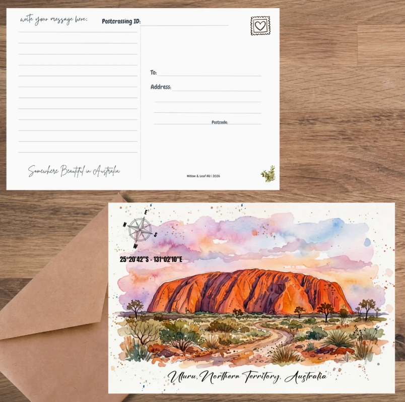 Willow & Leaf - Australia Watercolour Postcard Set