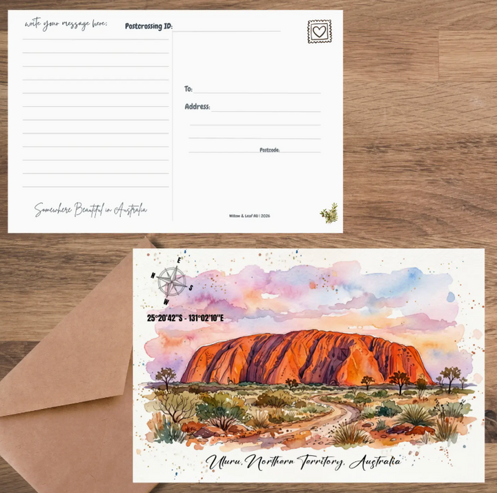 Willow & Leaf - Australia Watercolour Postcard Set