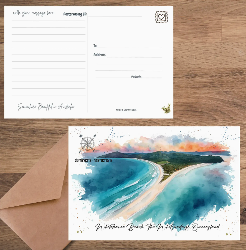 Willow & Leaf - Australia Watercolour Postcard Set