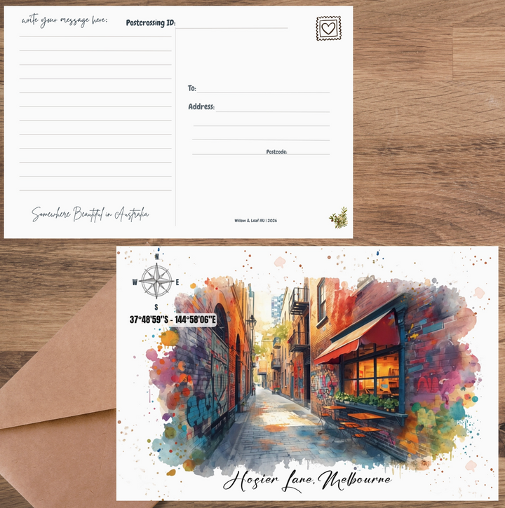 Willow & Leaf - Australia Watercolour Postcard Set