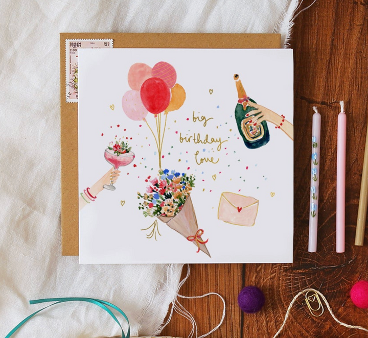 Louise Mulgrew Foil Card - Big Birthday Love