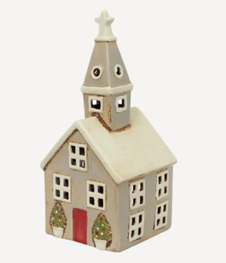 Alsace Tea Light Church Christmas Stone