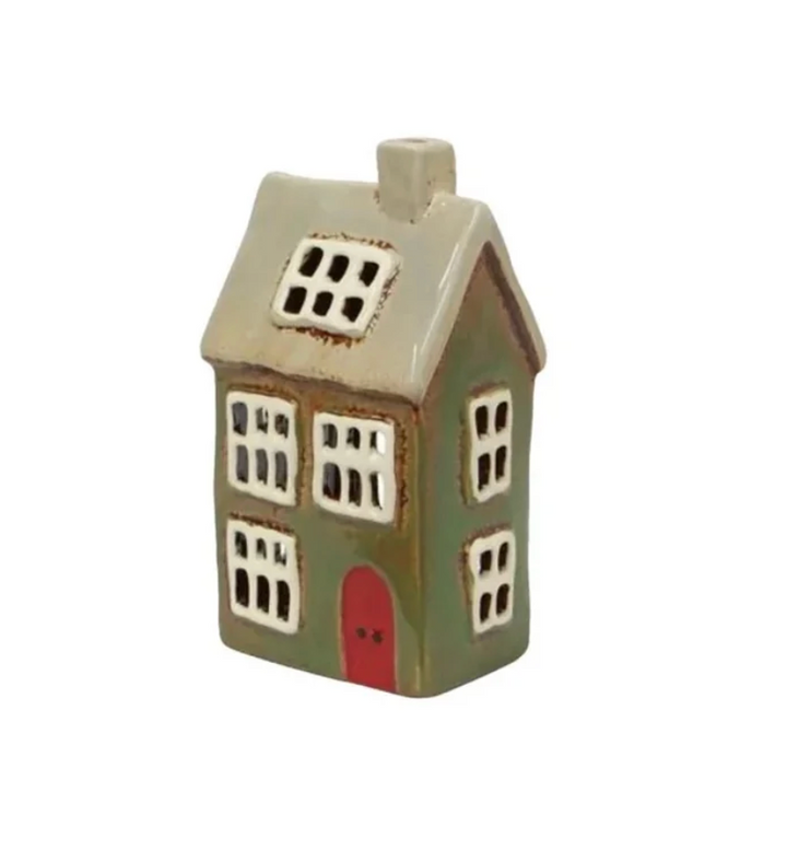 Alsace Tea Light House - Christmas Green