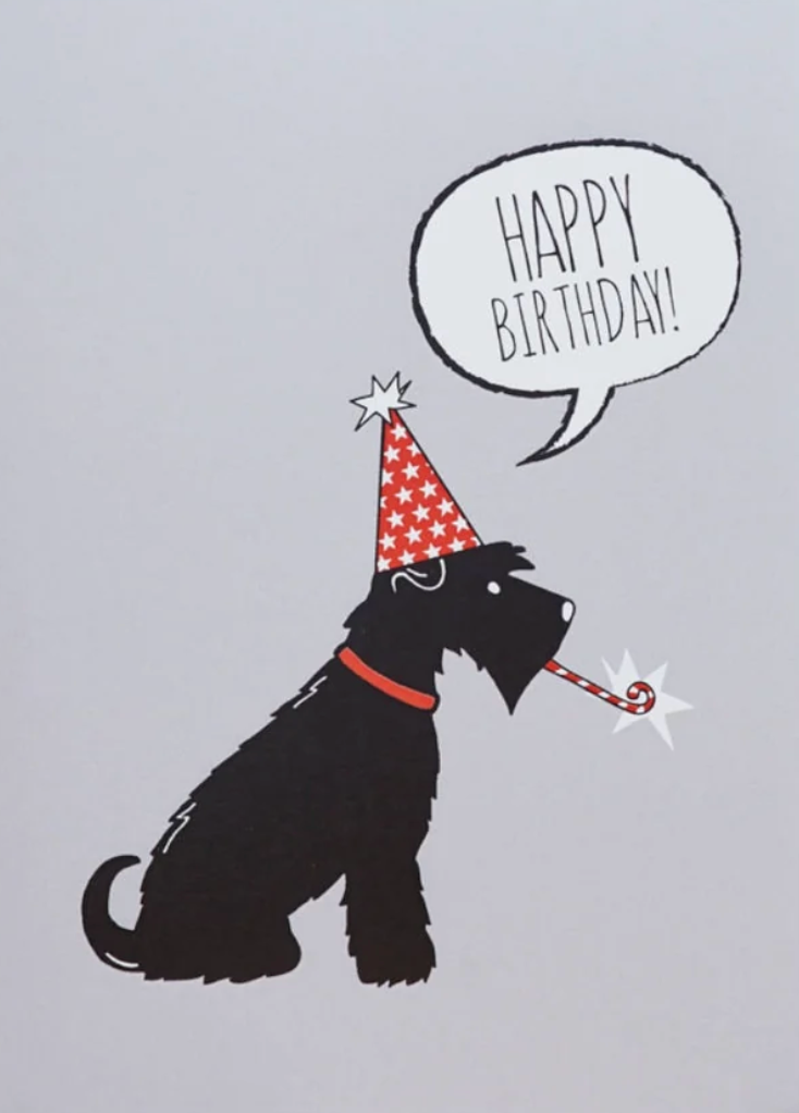 Card - Black Schnauzer Happy Birthday