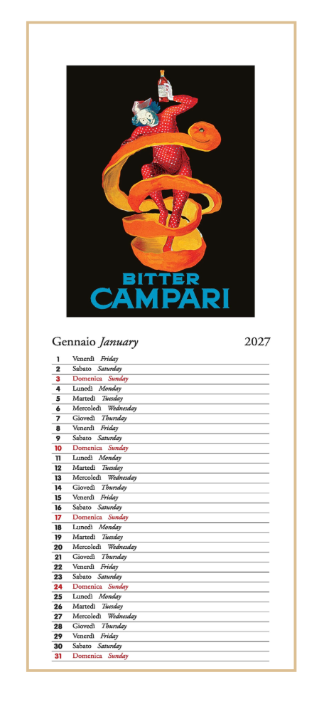 IFI 2027 Slim Calendar - Cocktails