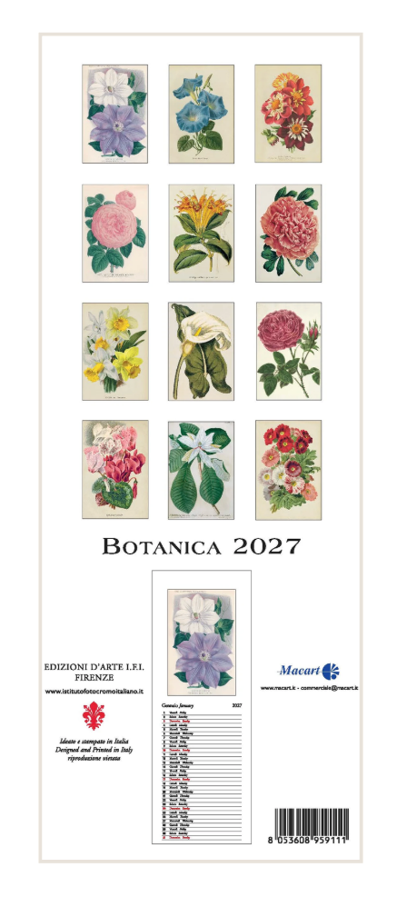 IFI 2027 Slim Calendar - Botanica