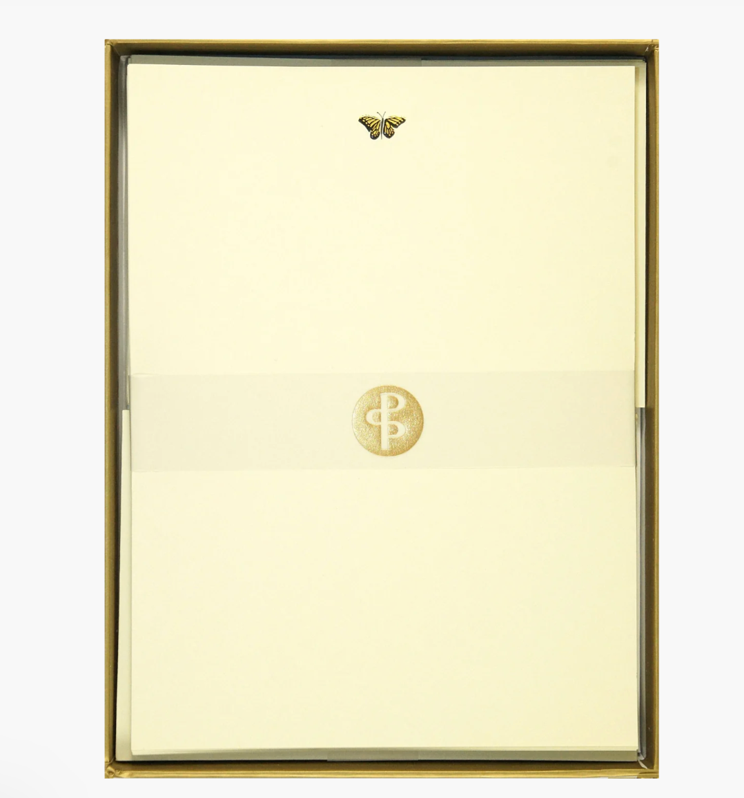 Boxed Stationery - Gold Butterfly