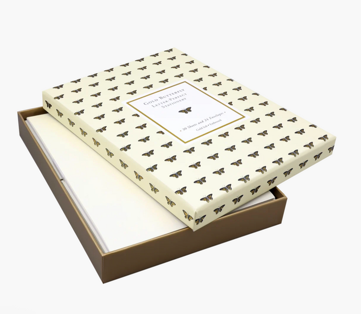 Boxed Stationery - Gold Butterfly