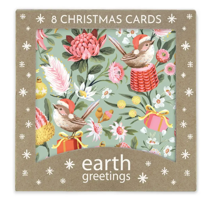 Earth Greetings - Boxed Christmas Cards - Festive Wrens