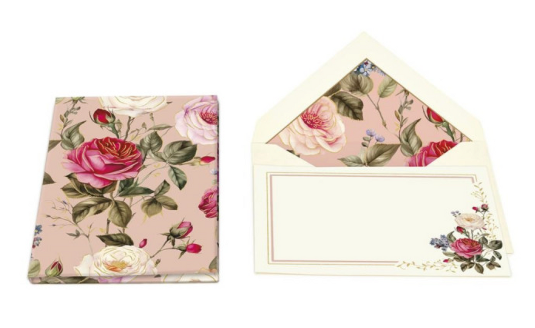 Kartos Small Writing Set with Envelopes - Rose