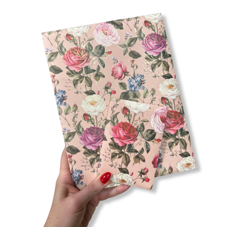 Kartos Large Writing Set with Envelopes - Roses