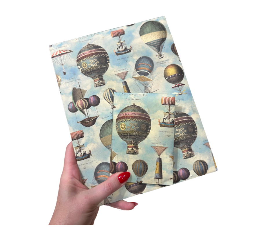Kartos Large Writing Set with Envelopes - Air Balloons