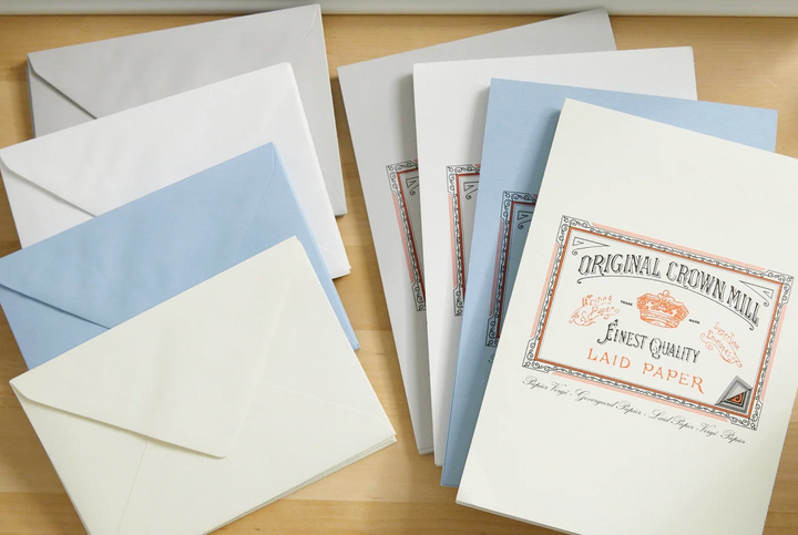 Original Crown Mill Laid Paper Writing Pad 50 Sheets – A5 Cream