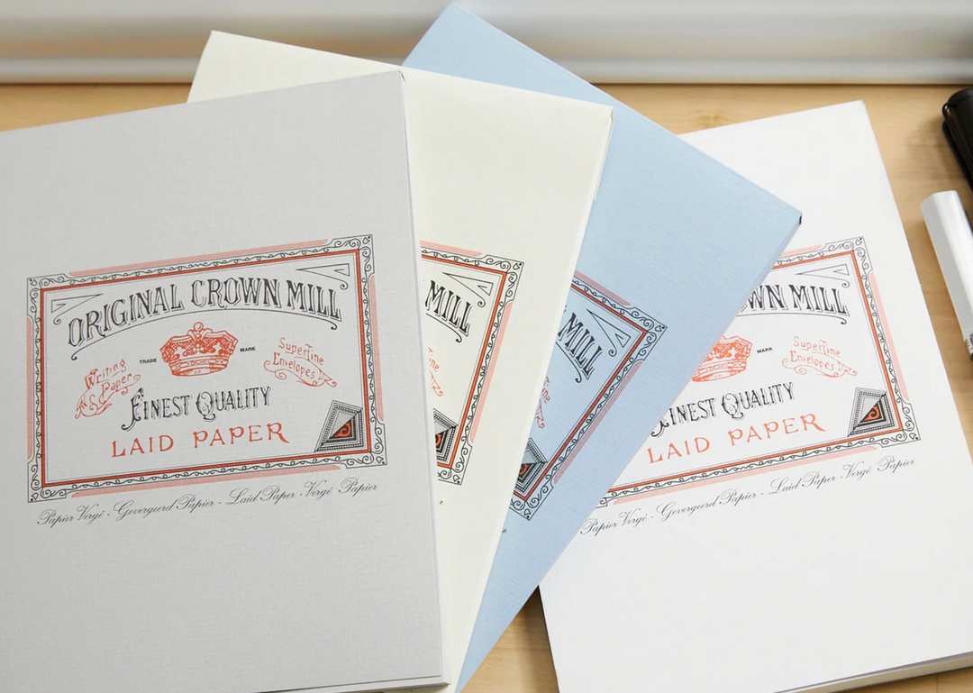 Original Crown Mill Laid Paper Writing Pad 50 Sheets – A5 Cream