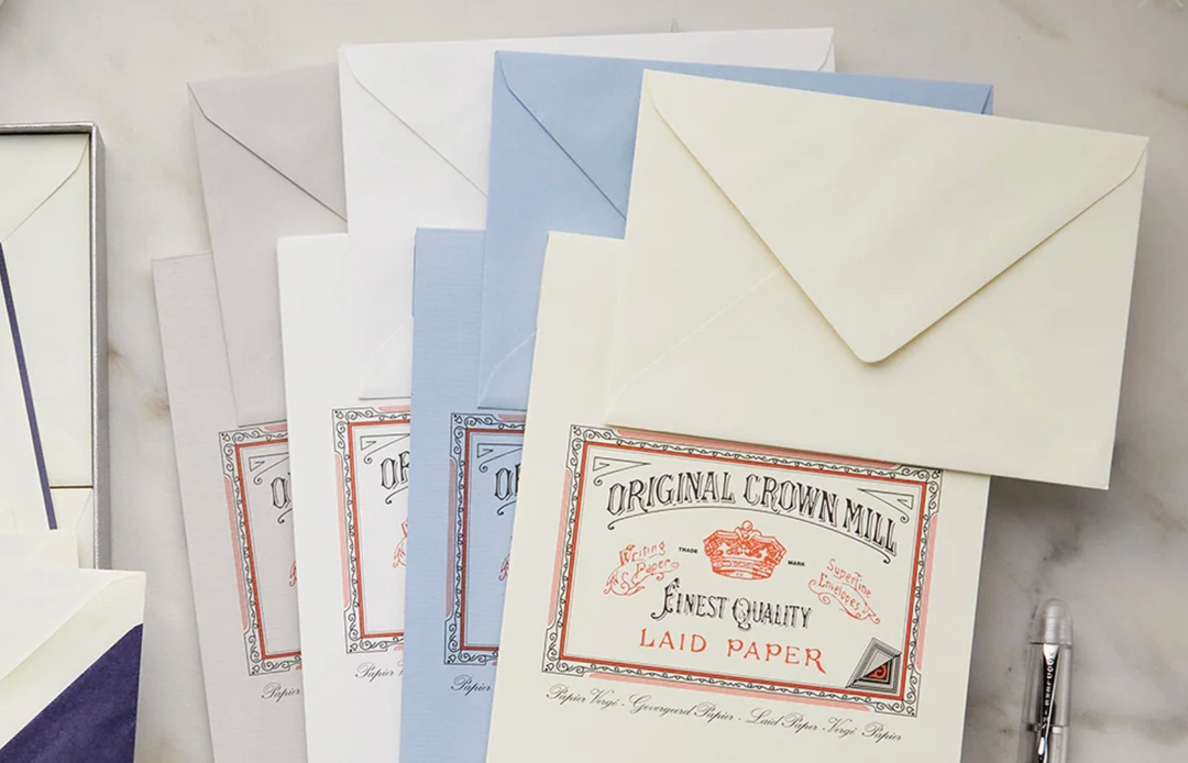 Original Crown Mill Laid Paper Envelopes 25 Pack – C6 Cream