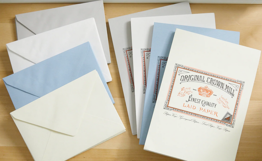 Original Crown Mill Laid Paper Envelopes 25 Pack – C6 Grey