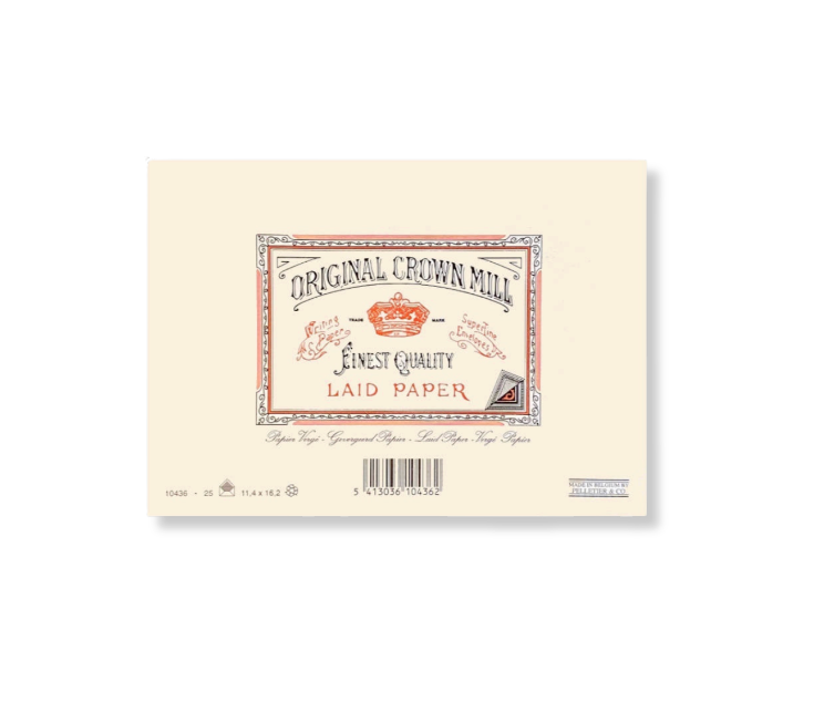 Original Crown Mill Laid Paper Envelopes 25 Pack – C6 Cream