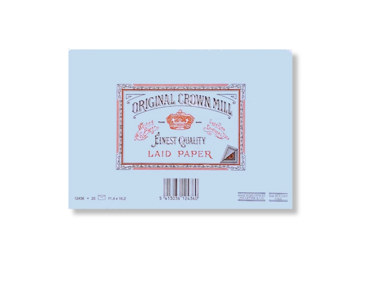 Original Crown Mill Laid Paper Envelopes 25 Pack – C6 Blue