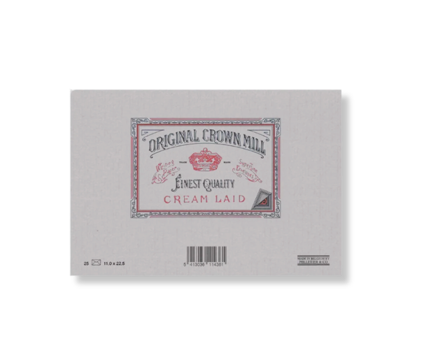 Original Crown Mill Laid Paper Envelopes 25 Pack – C6 Grey