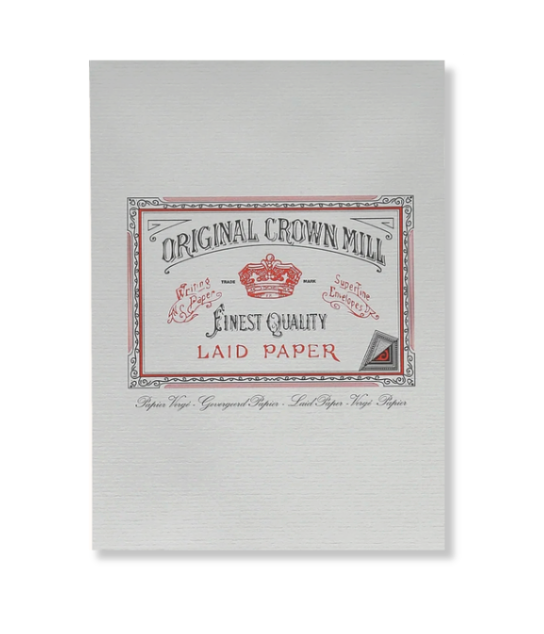 Original Crown Mill Laid Paper Writing Pad 50 Sheets – A4 Grey