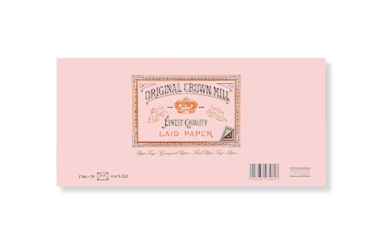 Original Crown Mill Laid Paper Envelopes 25 Pack – DL Pink