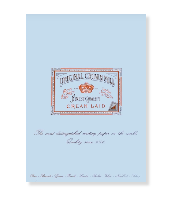 Original Crown Mill Laid Paper Writing Pad 50 Sheets – A4 Blue