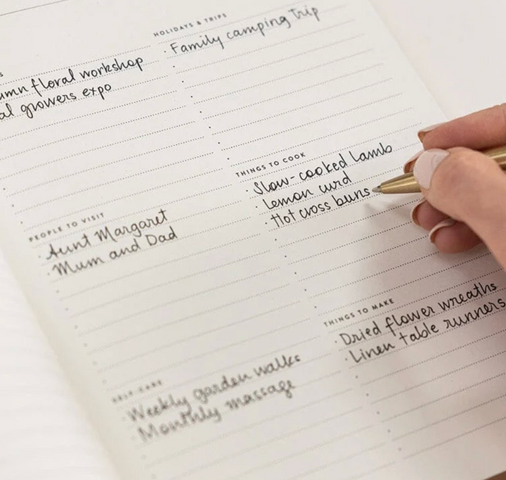 Bespoke 2027 Desktop Linen Bound Planner - Antique Copper