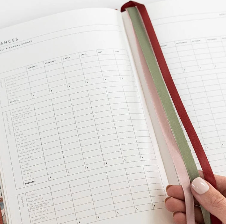 Bespoke 2027 Desktop Linen Bound Planner - Antique Copper