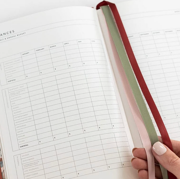 Bespoke 2027 Desktop Linen Bound Planner - Antique Copper