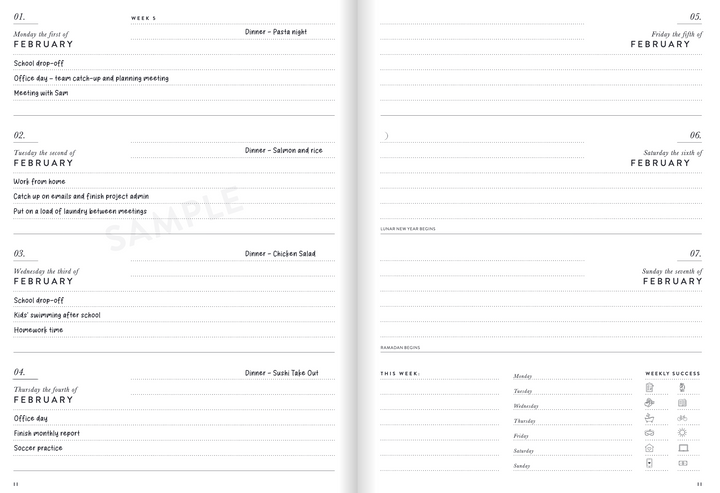 Bespoke 2027 Desktop Linen Bound Planner - Antique Copper