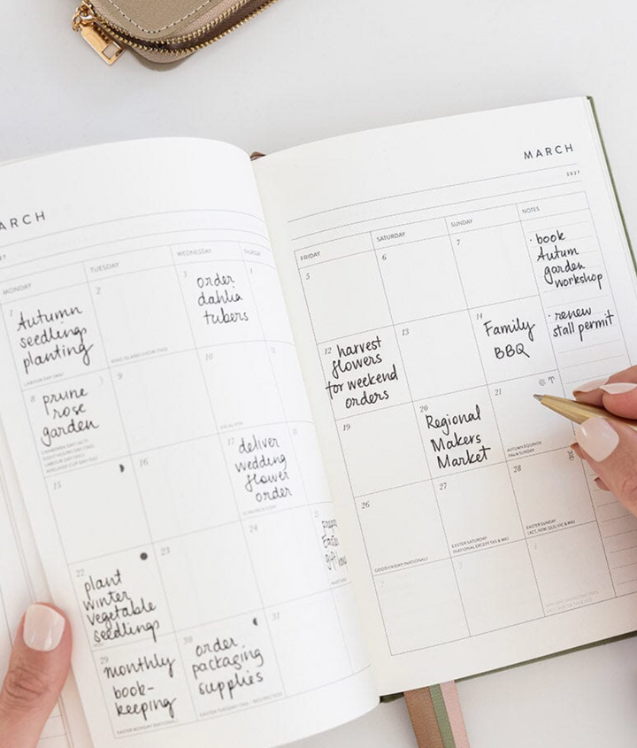 Bespoke 2027 Petite Vertical Planner - Laurel Green